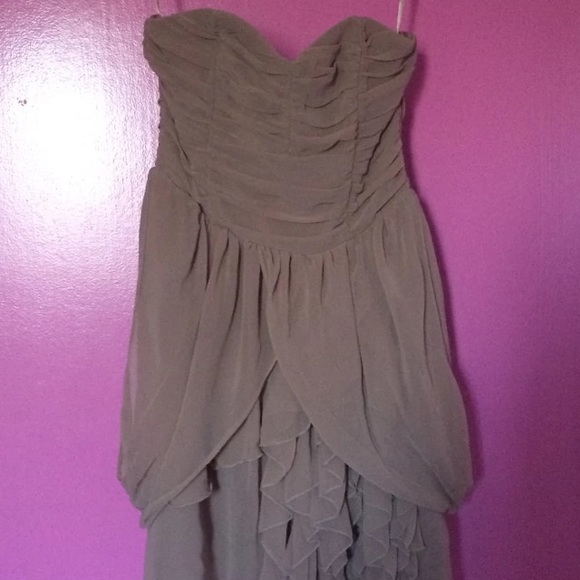 H&M Taupe Multi-Way Ruffle Dress - Picture 2 of 4