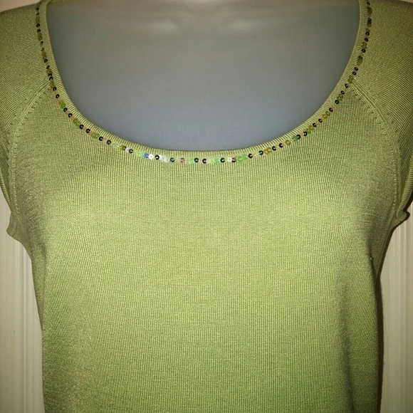 Green top with sequins