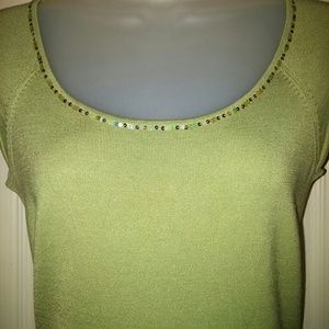 Green top with sequins