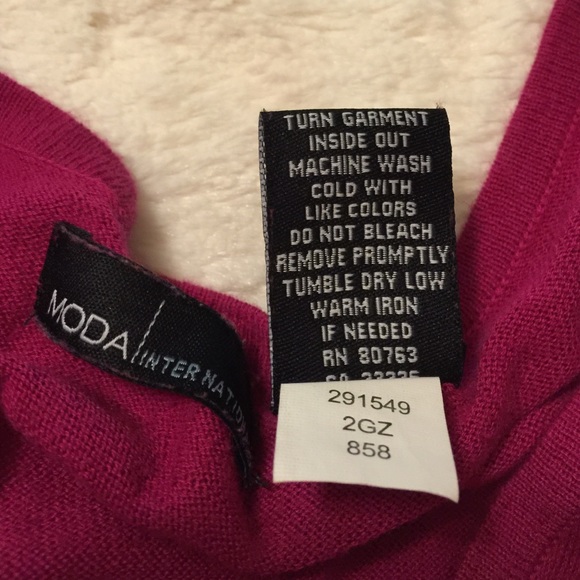 MODA International Raspberry Sweater - Picture 4 of 4