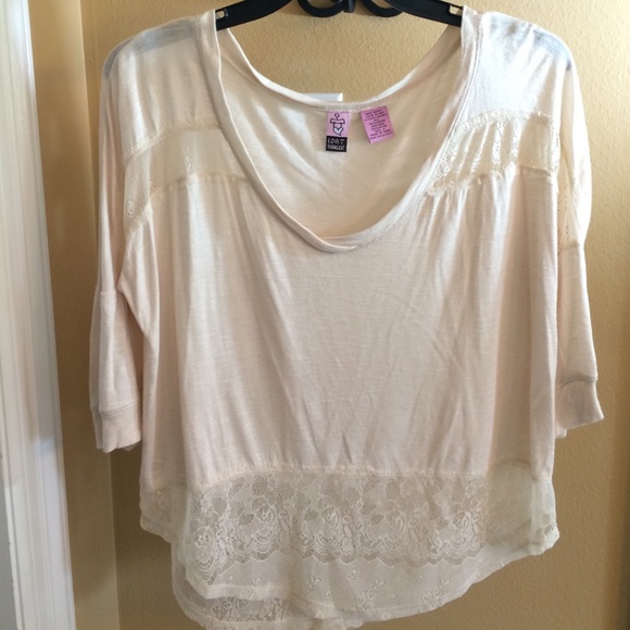 Cream and Lace Top