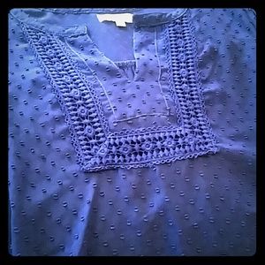 Royal blue peasant top
