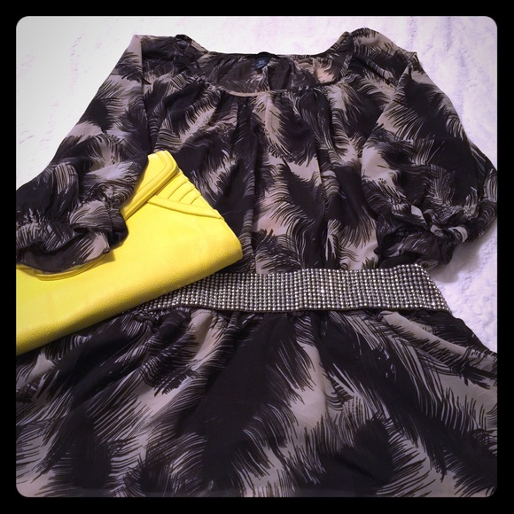 H&M Brown and Cream Pattern Shirt