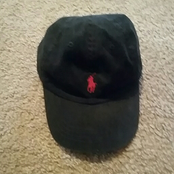 Black polo hat