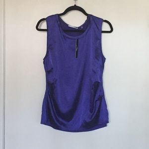 Top Purple, Sleeveless with round neck