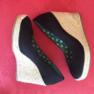 Black espadrille wedge