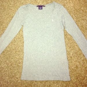 REDUCED Ralph Lauren long sleeve grey tee