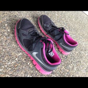 Pink & Black Nikes