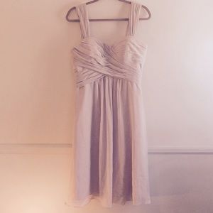 Bill Levkoff Creme Bridesmaid Dress