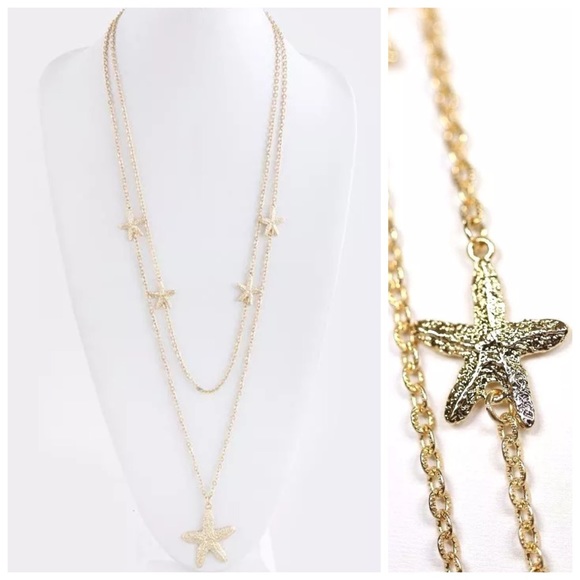 Boutique Jewelry - Layered Starfish Necklace