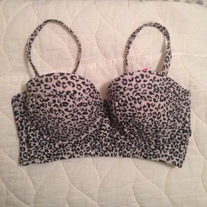 Leopard bathing suit top