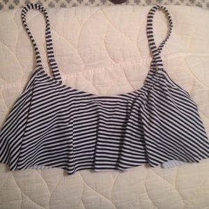 Stripped bathing suit top