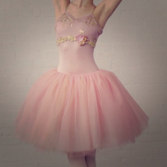 Curtain Call Other - pink ballet costume with tutu skirt and barrette