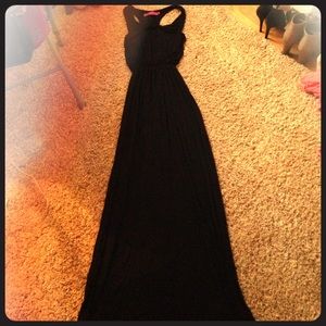 Boohoo black maxi dress