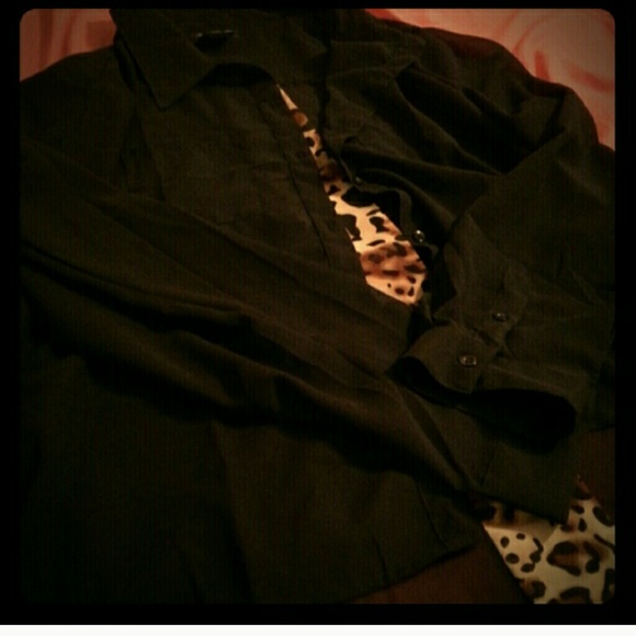 Leopard & black shirt
