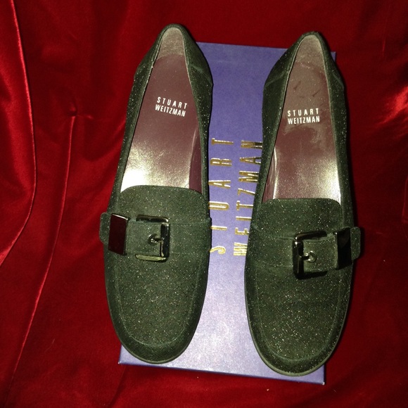 BRAND NEW STUART WEITZMAN Black shoes w silver