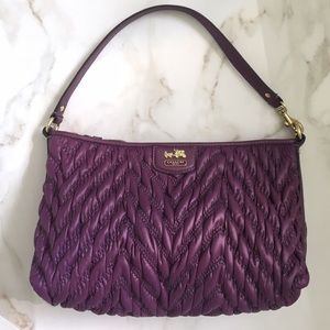 Purple Coach wristlet