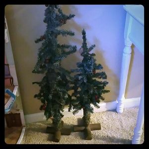 Mini Fireplace Christmas trees