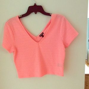Express Coral Crop Top ⭐️