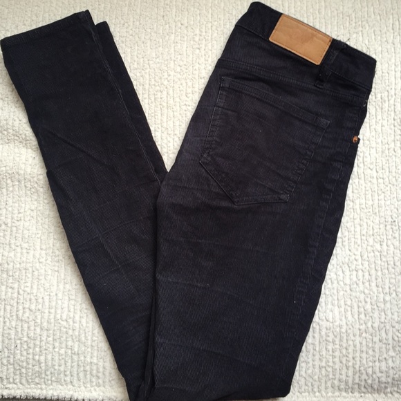 Navy corduroy skinny pants