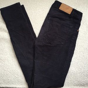 Navy corduroy skinny pants