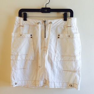 White Italian Linen Skirt