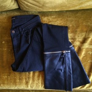 J Brand Viv Skinny Jean Black Leather Zippers