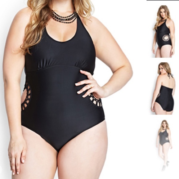 Forever 21 Other - Sexy black swimsuit with cut outs size 2X