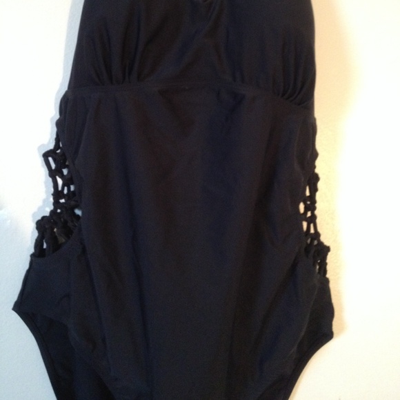Sexy black swimsuit with cut outs size 2X - Picture 2 of 3