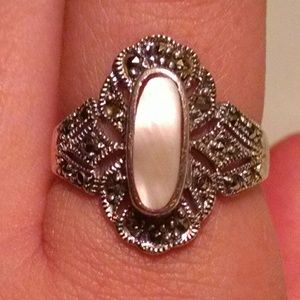 Mother of Pearl & Marcasite Ring