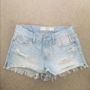 Abercrombie denim high waisted shorts