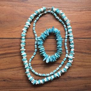 Sea shell necklaces and bracelet set