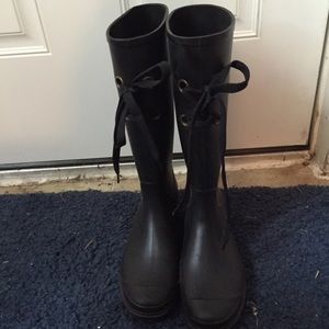 Cute bow rain boots