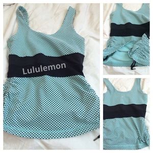 Lululemon mint green tank top / cinch sides