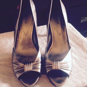 Guess Metallic high heels