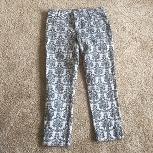 Anthro silver/grey ankle pants