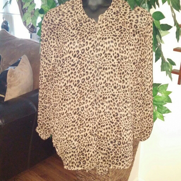 Leopard shirt plus size