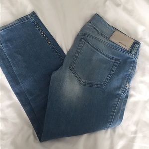 Diesel light denim jeans with studding
