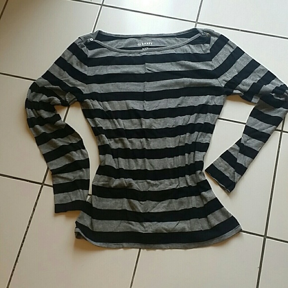 Striped long sleeve top