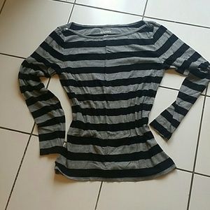 Striped long sleeve top