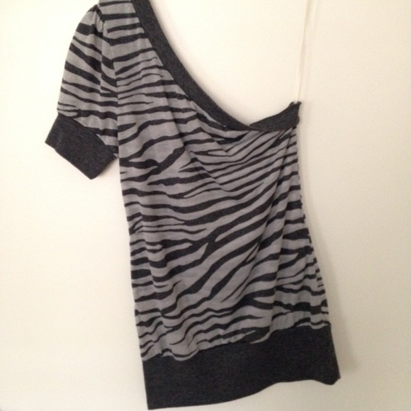 Zebra Patterned One Shoulder