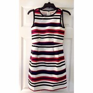 Red, White, Blue Striped J Crew Dress