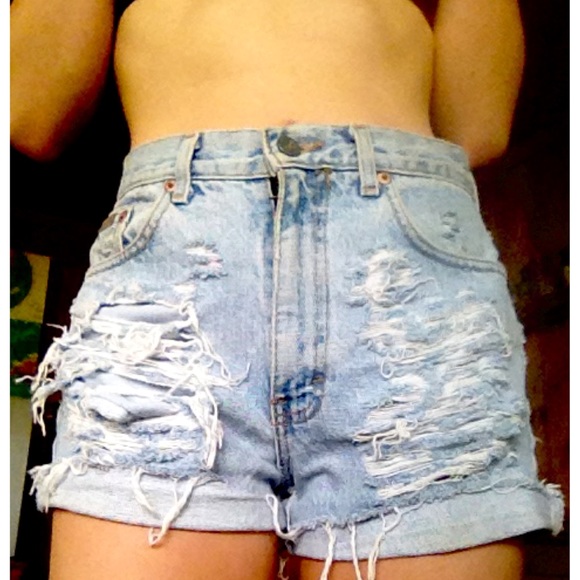 Calvin Klein Pants - Destroyed vintage Calvin Klein Shorts high waisted