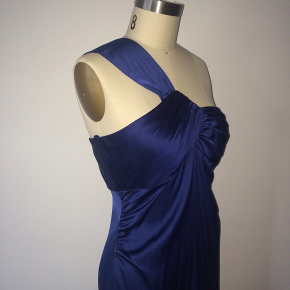 Donna Ricco Stretch Matte Satin One Shoulder Dress - Picture 2 of 4