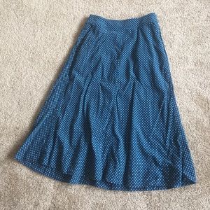 Anthro teal polka dot skirt - adorable!