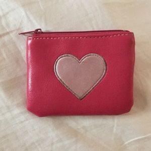 pink heart wallet