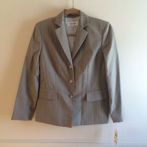 NWT Calvin Klein Grey Petite Pant Suit