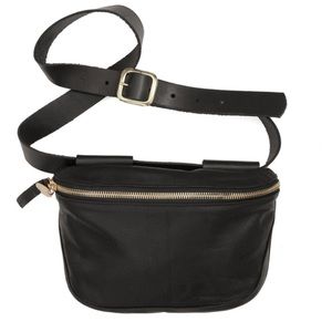 Clare V. Black Nubuck Fanny Pack