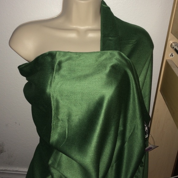 Cashmere green silky soft pashmina shawl scarf