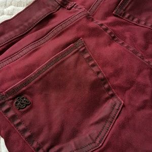Deep Red Stretch Jeans